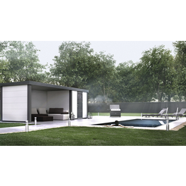 Gartenhaus »Eleganto 2424«, BxHxT: 238 x 227 x 238 cm, Metall, mit Lounge links
