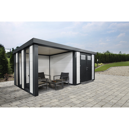 Gartenhaus »Eleganto 3024«, BxHxT: 298 x 227 x 238 cm, Metall, mit Lounge inkl. 2 Fenster links