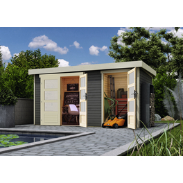 WEKA Gartenhaus »Komfort Designhaus 213 Plus Gr.2 A«, BxT: 500 x 339 cm  (Aufstellmaße), Flachdach