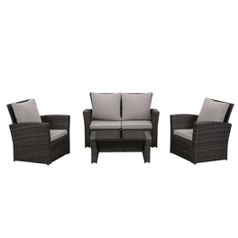 Gartenmöbelset »9193«, 4-teilig, Polyrattan/Textil/Metall