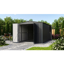 Gerätehaus »Parker«, Stahl, Satteldach, 13,4 m², BxT: 308 x 465 cm, anthrazit matt