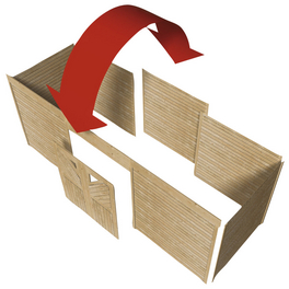Geräteraum, holzfarben, (BxT): 564 x 204 cm Geräteraum, holzfarben, (BxT): 564 x 204 cm