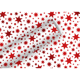 Geschenkpapier Beautiful Stars, 1,5mx70 cm, rot