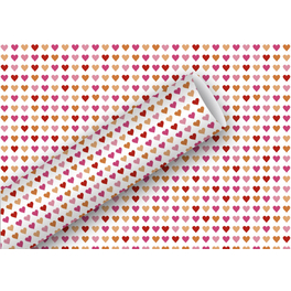Geschenkpapier Heart to Heart, 2m x 70 cm, rot