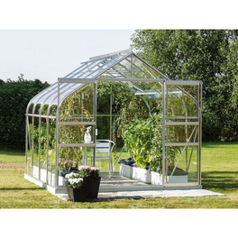 Gewächshaus »Dione«, 6,7 m², Aluminium/Glas, winterfest Gewächshaus »Dione«, 6,7 m², Aluminium/Glas, winterfest