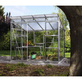 Gewächshaus »Freya«, 5,9 m², Kunststoff/Aluminium/ESG Glas, winterfest Gewächshaus »Freya«, 5,9 m², Kunststoff/Aluminium/ESG Glas, winterfest