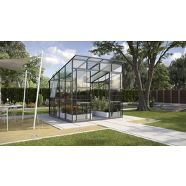 Gewächshaus »Freya«, 7,6 m², Kunststoff/Aluminium/ESG Glas, winterfest Gewächshaus »Freya«, 7,6 m², Kunststoff/Aluminium/ESG Glas, winterfest