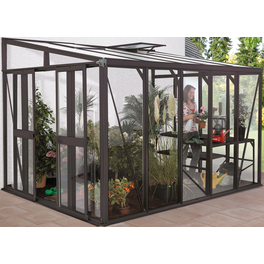 Gewächshaus »Helena«, 8,6 m², Aluminium/Glas, winterfest Gewächshaus »Helena«, 8,6 m², Aluminium/Glas, winterfest