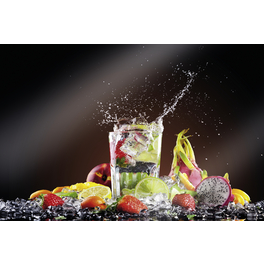 Glasboard »Cocktail Splash«, mehrfarbig, Glas