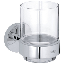 Glashalter »Essentials«, Metall/Glas, chromfarben