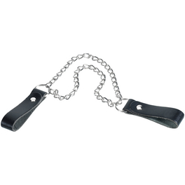 Hammerkette, metall, leder, grau, silberfarben Hammerkette, metall, leder, grau, silberfarben