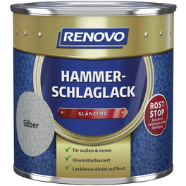 Hammerschlaglack glänzend, silberfarben Hammerschlaglack glänzend, silberfarben