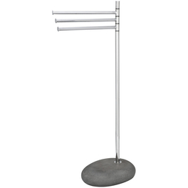 Handtuchstange »Pebble Stone Grey«, polyresin/Stahl, chromfarben