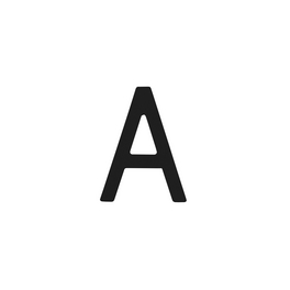 Hausbuchstabe, Buchstabe A, mattschwarz, Stahl