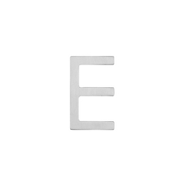 Hausbuchstabe, Buchstabe E, edelstahlfarben, Stahl