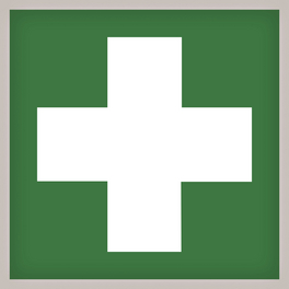 Hinweisschild, grün, eckig, BxH: 15,1 x15,1 cm