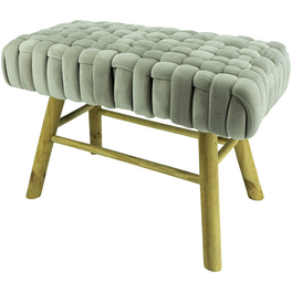 Hocker, BxH: 30 x 42 cm, Samt/Holz