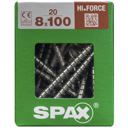 Holzbauschraube, 8 mm, Stahl, 20 Stk., HI.FORCE 8x100 XL Holzbauschraube, 8 mm, Stahl, 20 Stk., HI.FORCE 8x100 XL