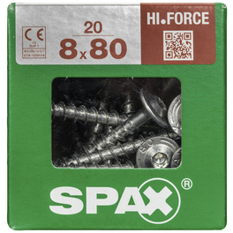 Holzbauschraube, 8 mm, Stahl, 20 Stk., HI.FORCE 8x80 XXL Holzbauschraube, 8 mm, Stahl, 20 Stk., HI.FORCE 8x80 XXL