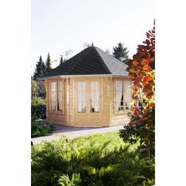 Holzpavillon »Roma 4.0«, achteckig, achteckig, BxT: 400 x 400 cm, inkl. Dacheindeckung
