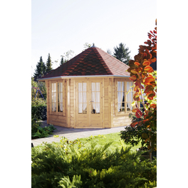 Holzpavillon »Roma 4.0«, achteckig, achteckig, BxT: 400 x 400 cm, inkl. Dacheindeckung
