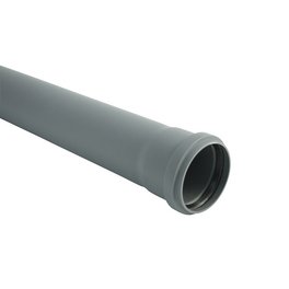 HT-Rohr, Polypropylen/Gummi, DN 40, Länge: 206 cm