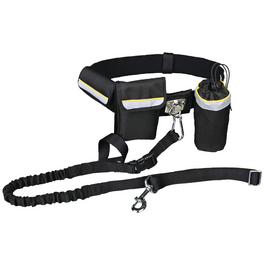 Hundeleine, Dog Activity Bauchgurt mit Leine, Gurt: 60–120 cm/40 mm, , Leine: 1,00–1,35 m/25 mm, Gurtband, Schwarz Hundeleine, Dog Activity Bauchgurt mit Leine, Gurt: 60–120 cm/40 mm, , Leine: 1,00–1,35 m/25 mm, Gurtband, Schwarz