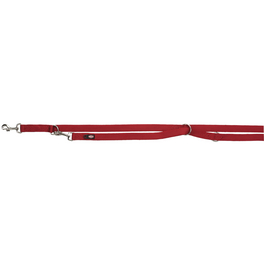 Hundeleine, Premium Verlängerungsleine, L–XL: 2,00 m/25 mm, Gurtband, Rot