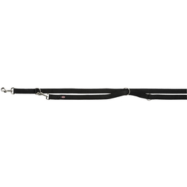 Hundeleine, Premium Verlängerungsleine, L–XL: 2,00 m/25 mm, Gurtband, Schwarz Hundeleine, Premium Verlängerungsleine, L–XL: 2,00 m/25 mm, Gurtband, Schwarz