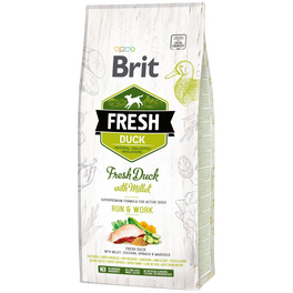 Hundetrockenfutter »Fresh Dog«, Run & Work, Ente / Hirse, adult