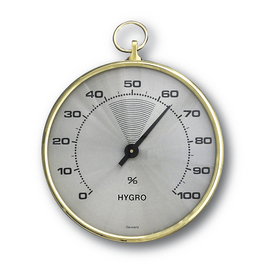Hygrometer, Breite: 10,2 cm, Kunststoff|Messing