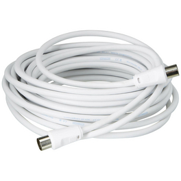 IEC-Anschlusskabel, 7,5 m, 75 Ohm, 75 db, Weiß