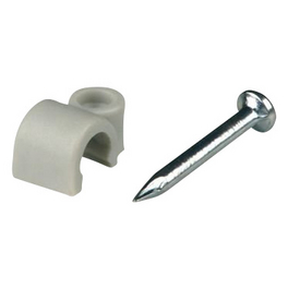 Iso-Nagelschelle, Kunststoff, Grau