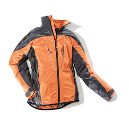 Jacke, orange/anthrazit, Elastan/Polyester, Gr. L