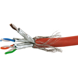 Kabel, S/FTP-Inst.-kabel CAT7 unkonfektioniert 25 m, orange