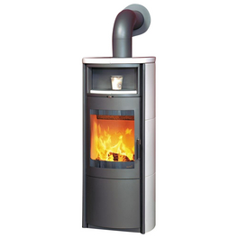 Kachelofen »Nika ECOplus«, 7 kW, titan/cremeweiß