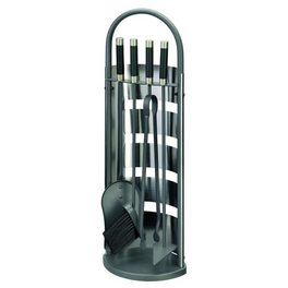 Kaminbesteck, anthrazit, Edelstahl, Höhe: 67 cm