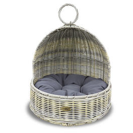 Katzen-Bett, BxHxL: 41 x 40 x 38 cm, graubeige Katzen-Bett, BxHxL: 41 x 40 x 38 cm, graubeige