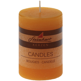 Kerze »Raureif«, orange, rustikal/einfarbig, 1 Stück