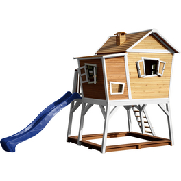Kinderspielhaus »Max«, BxHxT: 432 x 288 x 193 cm, Holz, braun/weiß/blau
