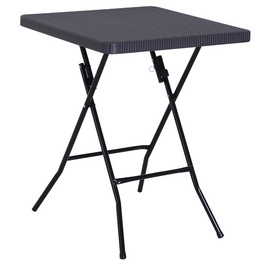 Klapptisch, BxHxT: 60 x 74 x 60 cm, dunkelbraun, Gestell aus Metall