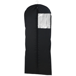 Kleidersack, BxHxL: 60 x 135 x 12 cm, Polyethylen-Vinylacetat (PEVA), schwarz/transparent