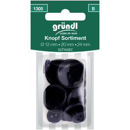 Knöpfe, schwarz, Kunststoff