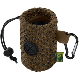 Kotbeutel, für Hunde, Polyester/Kunststoff/Metall, braun