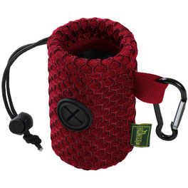 Kotbeutel, für Hunde, Polyester/Kunststoff/Metall, rot