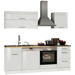 Küchenzeile »Mailand«, mit E-Geräten, Gesamtbreite: 220 cm