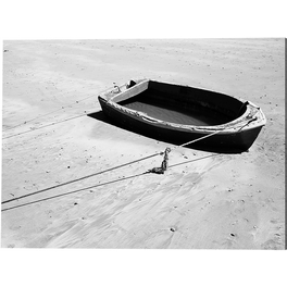 Kunstdruck »Das Boot am Strand«, mehrfarbig, Alu-Dibond