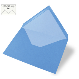 Kuvert »B6«, blau, BxL: 122 x 181 mm, 5 Stück
