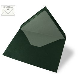 Kuvert »B6«, grün, BxL: 122 x 181 mm, 5 Stück