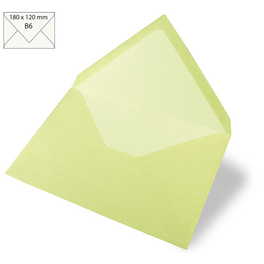 Kuvert »B6«, pastellgrün, BxL: 122 x 181 mm, 5 Stück